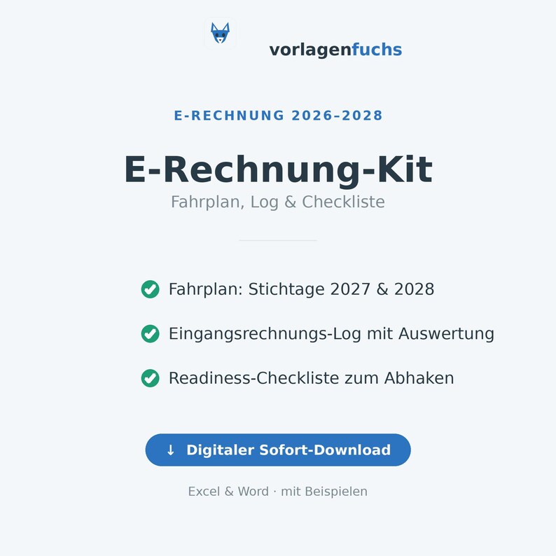 Vorschau: E-Rechnung-Vorbereitungs-Kit