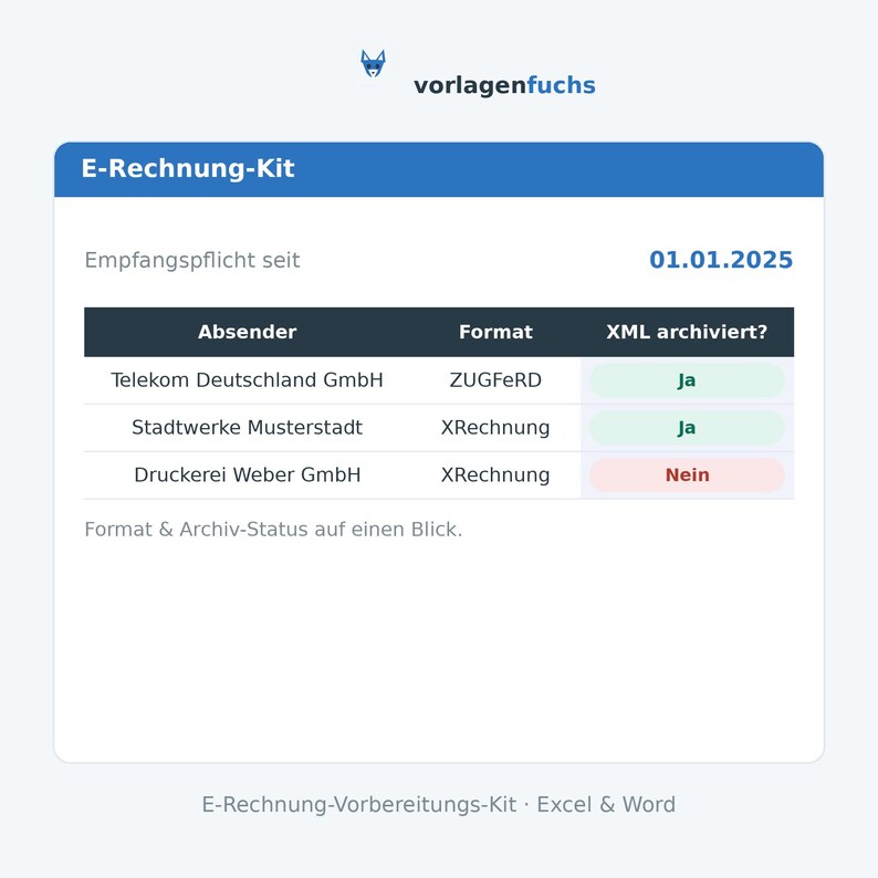 E-Rechnung-Vorbereitungs-Kit – Ansicht 2