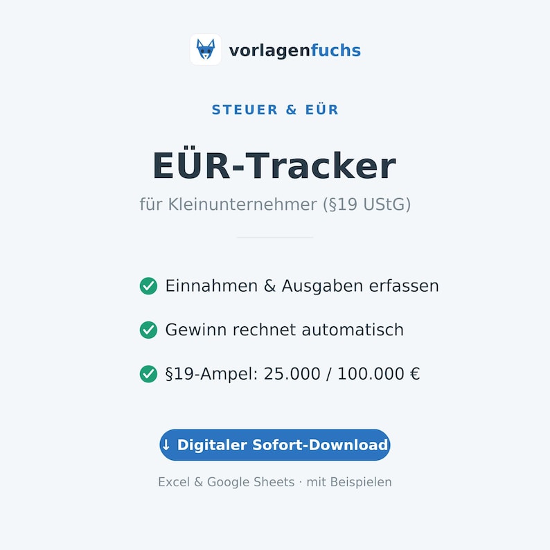 Vorschau: EÜR-Tracker für Kleinunternehmer