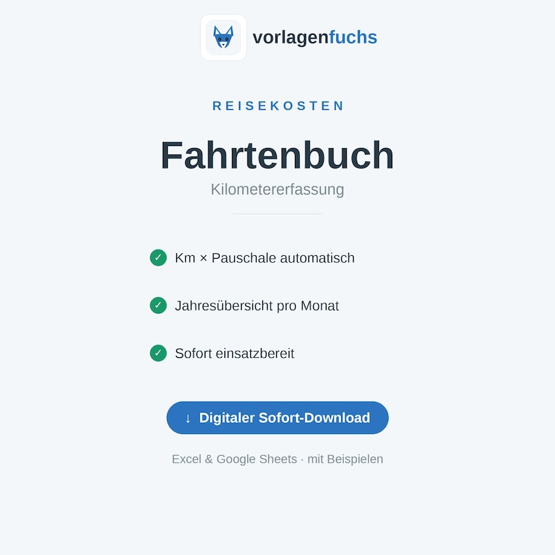 Vorschau: Fahrtenbuch in Excel