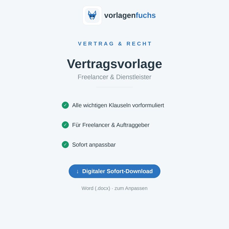 Vorschau: Freelancer-Vertragsvorlage