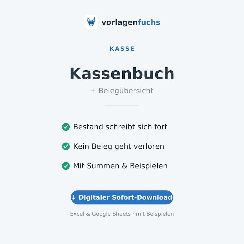 Vorschau: Kassenbuch mit Belegübersicht