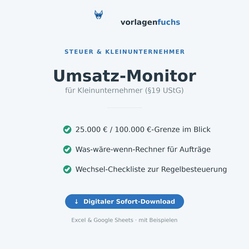 Vorschau: Kleinunternehmer-Umsatz-Monitor