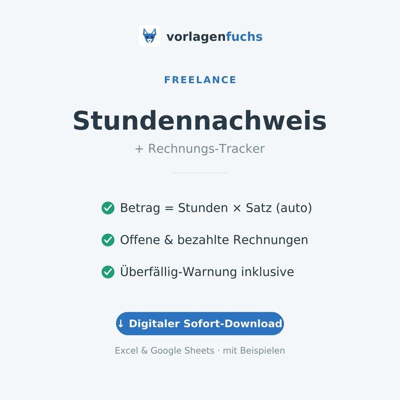 Vorschau: Stundennachweis & Rechnungs-Tracker
