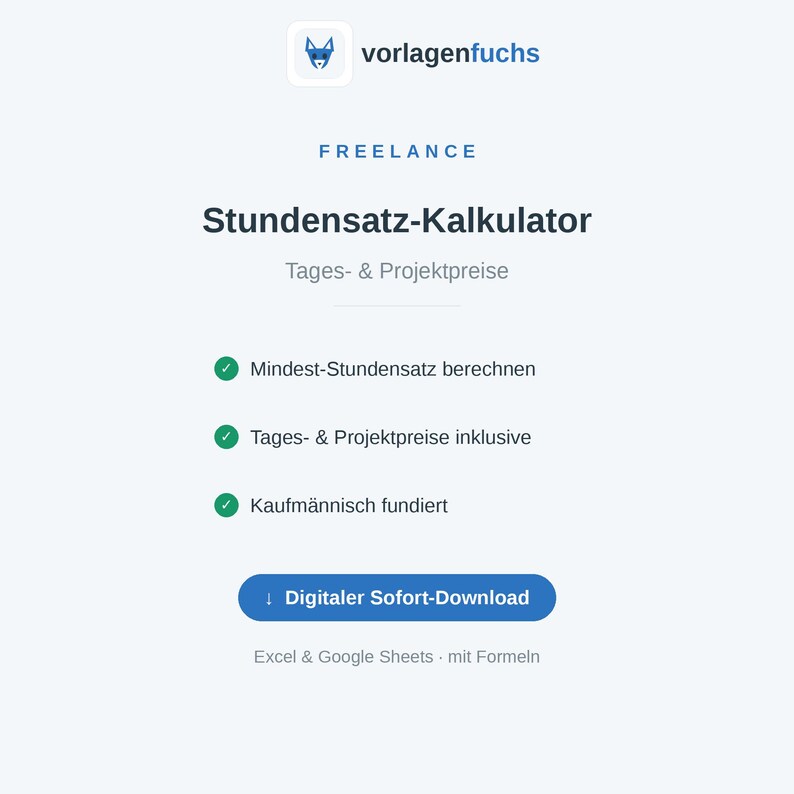 Vorschau: Stundensatz-Kalkulator